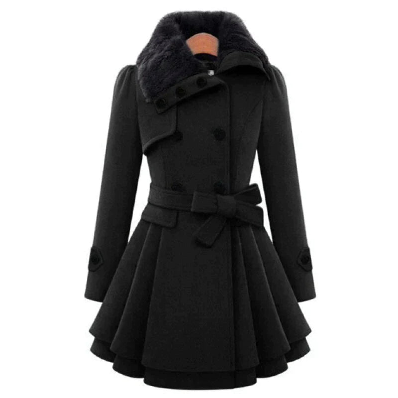 Women's Trench Coat - Vintage-Inspired Longline Outerwear