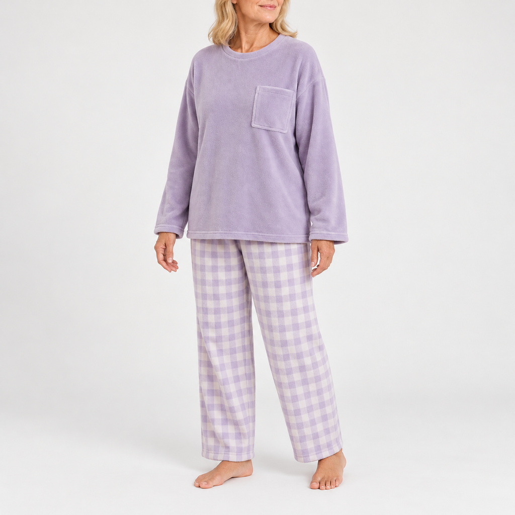 Women's Checked Long-Sleeve Pyjama Set