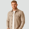 Men's Overshirt - Button-Front Utility Shirt