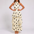 Dottica - Halter Neck Polka Dot Maxi Dress