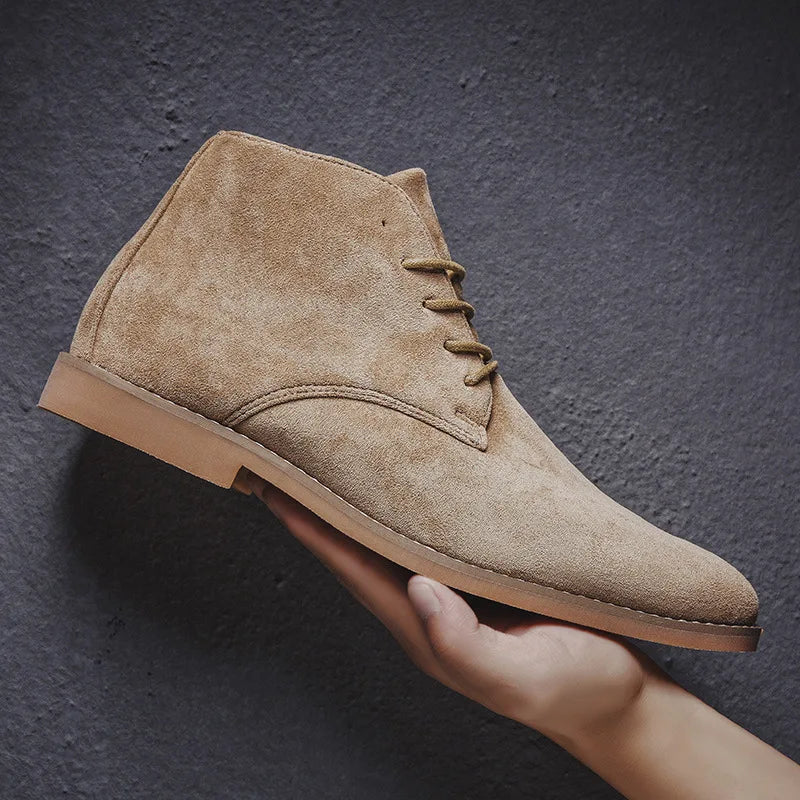 Men's Suede-Look Lace-Up Chukka Boots