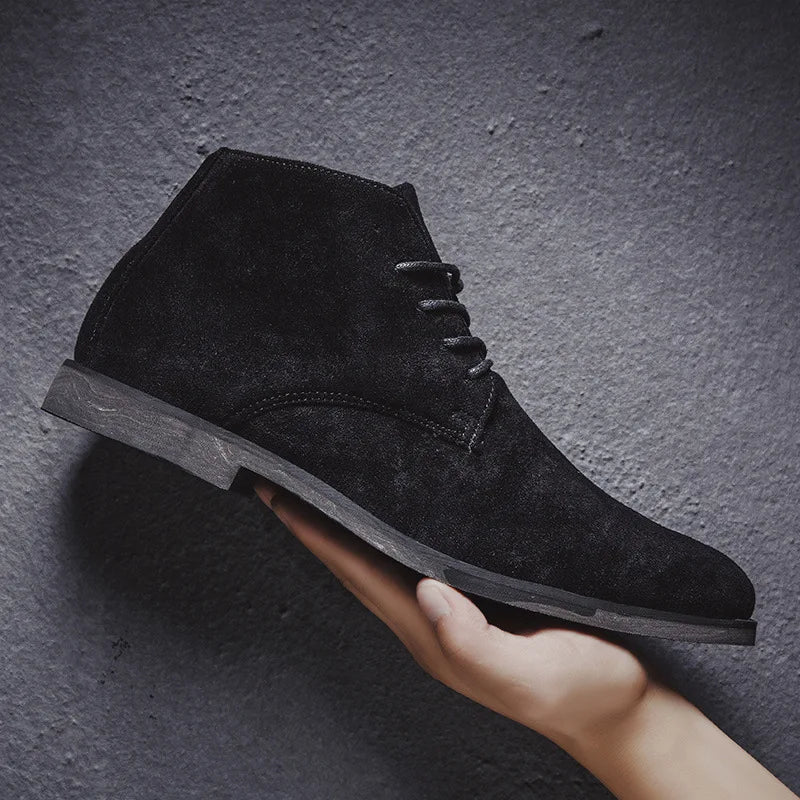 Men's Suede-Look Lace-Up Chukka Boots