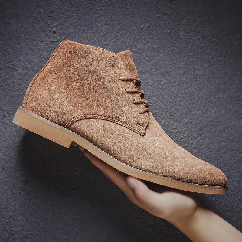 Men's Suede-Look Lace-Up Chukka Boots