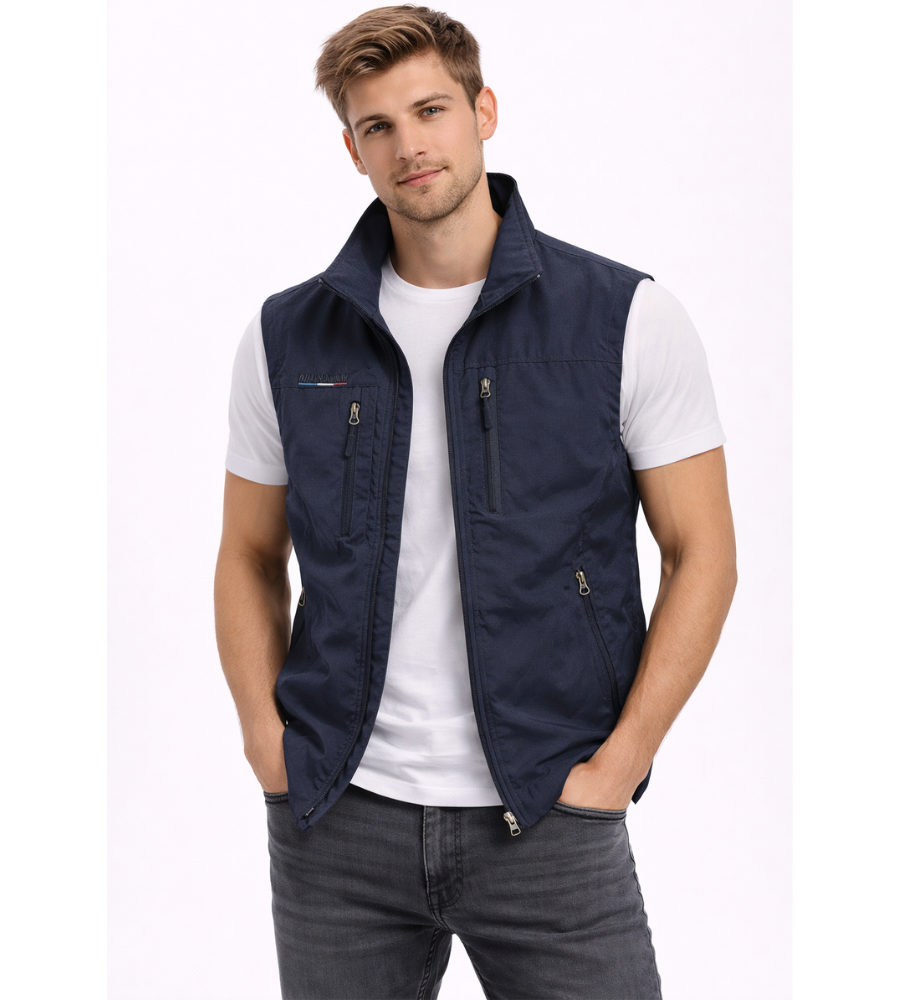 Men's Zip-Up Gilet - Stand-Collar Outdoor Vest
