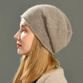 Women's Slouch Knit Beanie- Fine-Knit Winter Hat