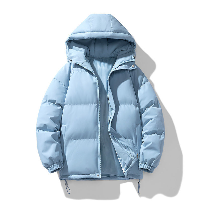Men's Quilted Puffer Jacket - Hooded Winter Coat