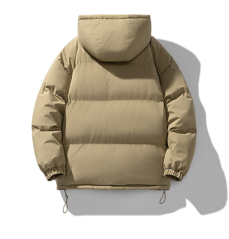 Men's Quilted Puffer Jacket - Hooded Winter Coat