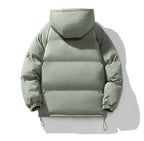 Men's Quilted Puffer Jacket - Hooded Winter Coat