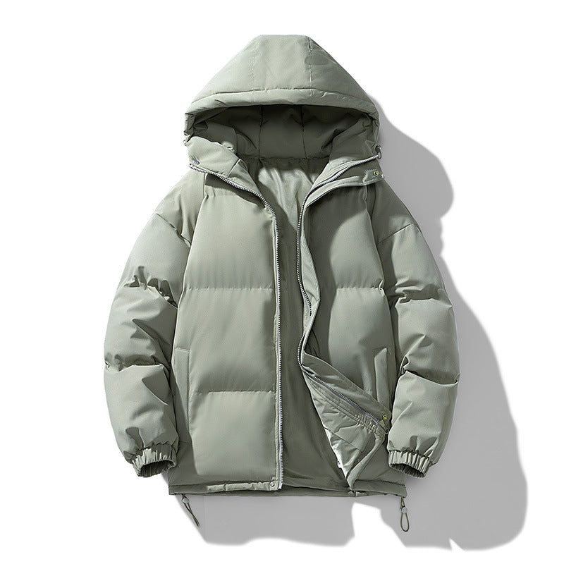 Men's Quilted Puffer Jacket - Hooded Winter Coat
