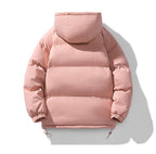 Men's Quilted Puffer Jacket - Hooded Winter Coat
