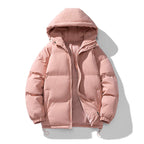 Men's Quilted Puffer Jacket - Hooded Winter Coat