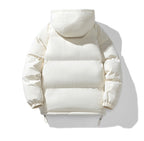 Men's Quilted Puffer Jacket - Hooded Winter Coat