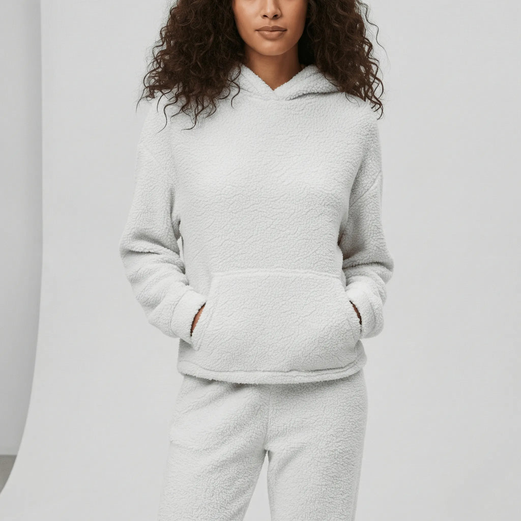 Women's Hooded Loungewear Set with Kangaroo Pocket
