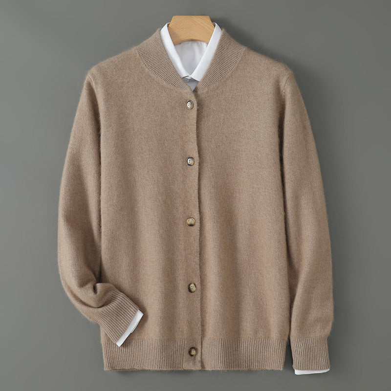 Men's Button-Front Cardigan- V-Neck Fine Knit