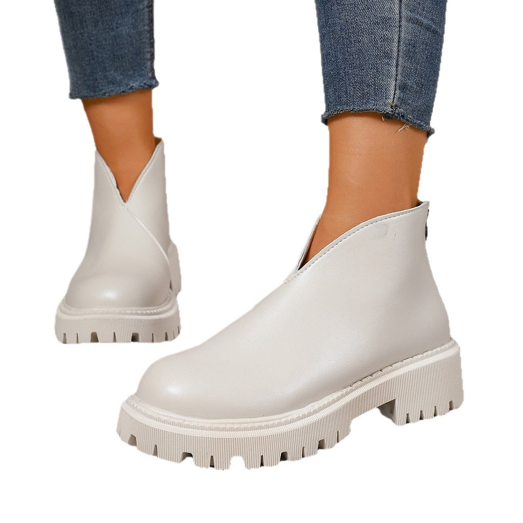 Women's Chelsea Platform Boots- Lug Sole