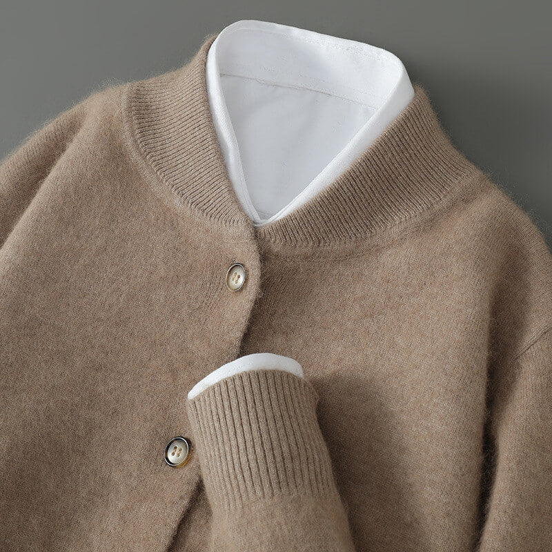 Men's Button-Front Cardigan- V-Neck Fine Knit