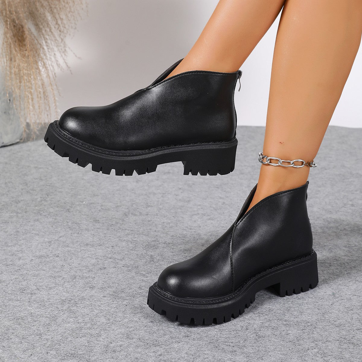 Women's Chelsea Platform Boots- Lug Sole