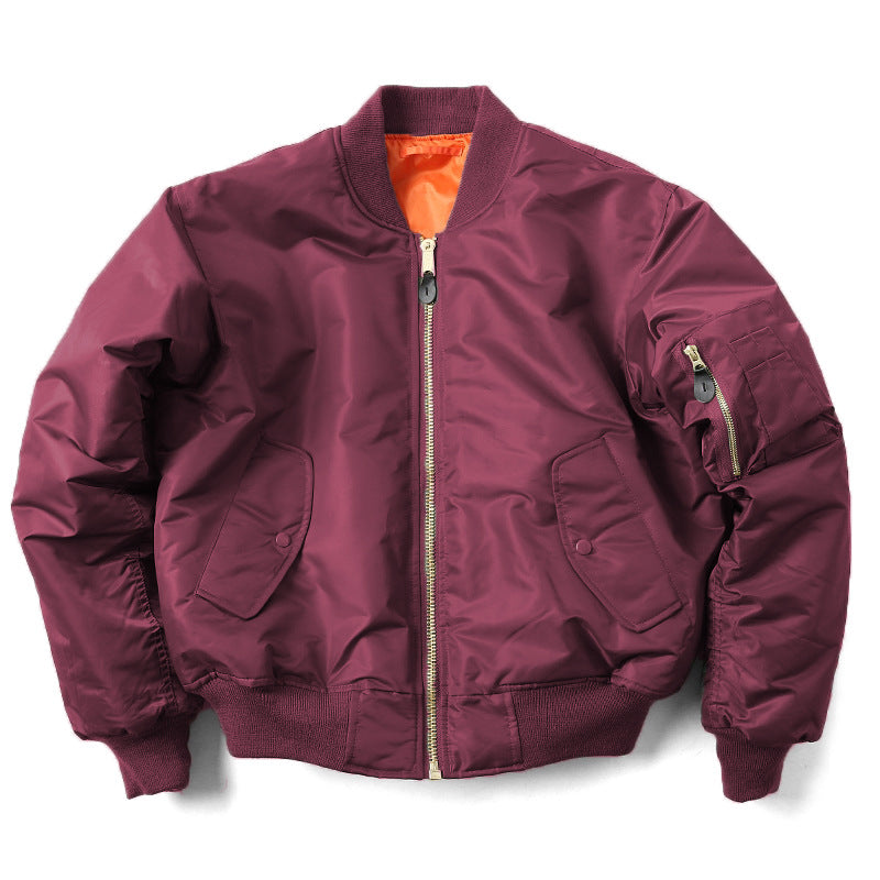Men's Quilted Bomber Jacket - Zip-Front Winter Coat