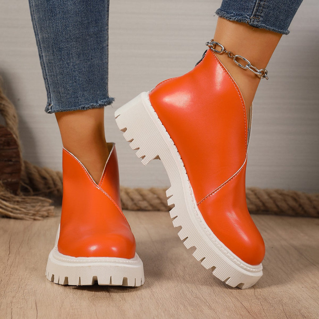 Women's Chelsea Platform Boots- Lug Sole