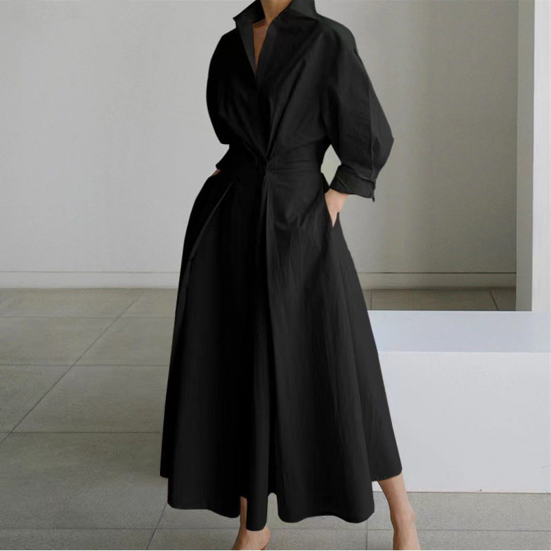 Alora | Women's Collared Wrap Maxi Dress