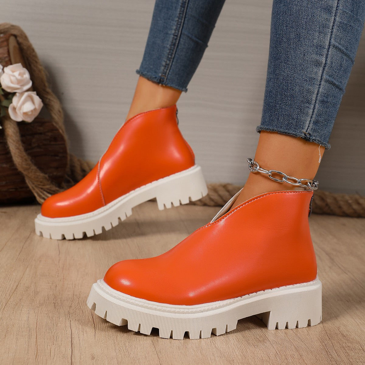 Women's Chelsea Platform Boots- Lug Sole