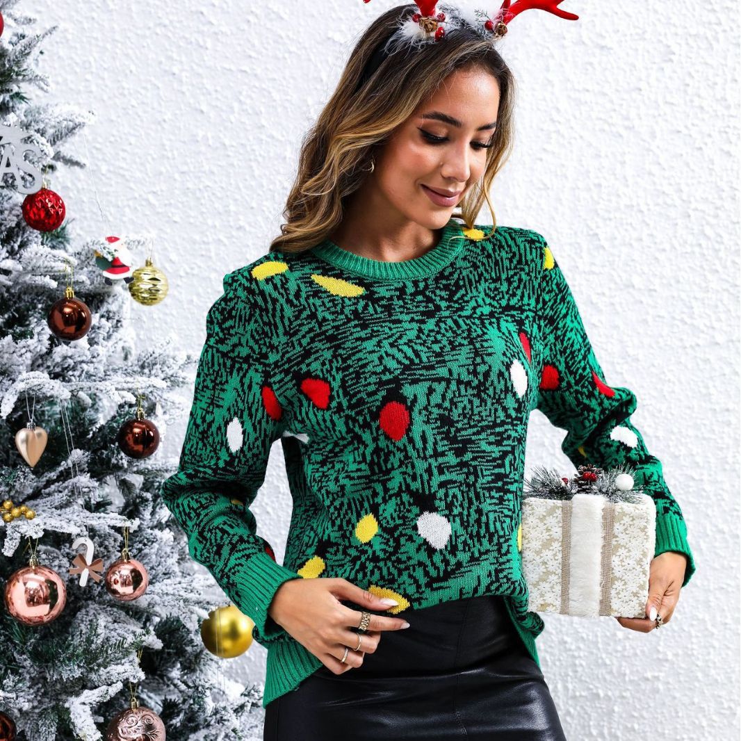 Women's Festive Christmas Jumper Novelty Tree Design