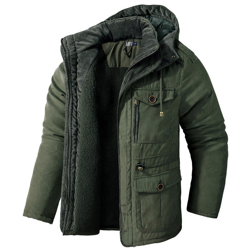 Men's Hooded Winter Parka - Insulated Long Coat