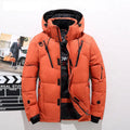 Men's Quilted Puffer Jacket - Stand-Collar Outerwear
