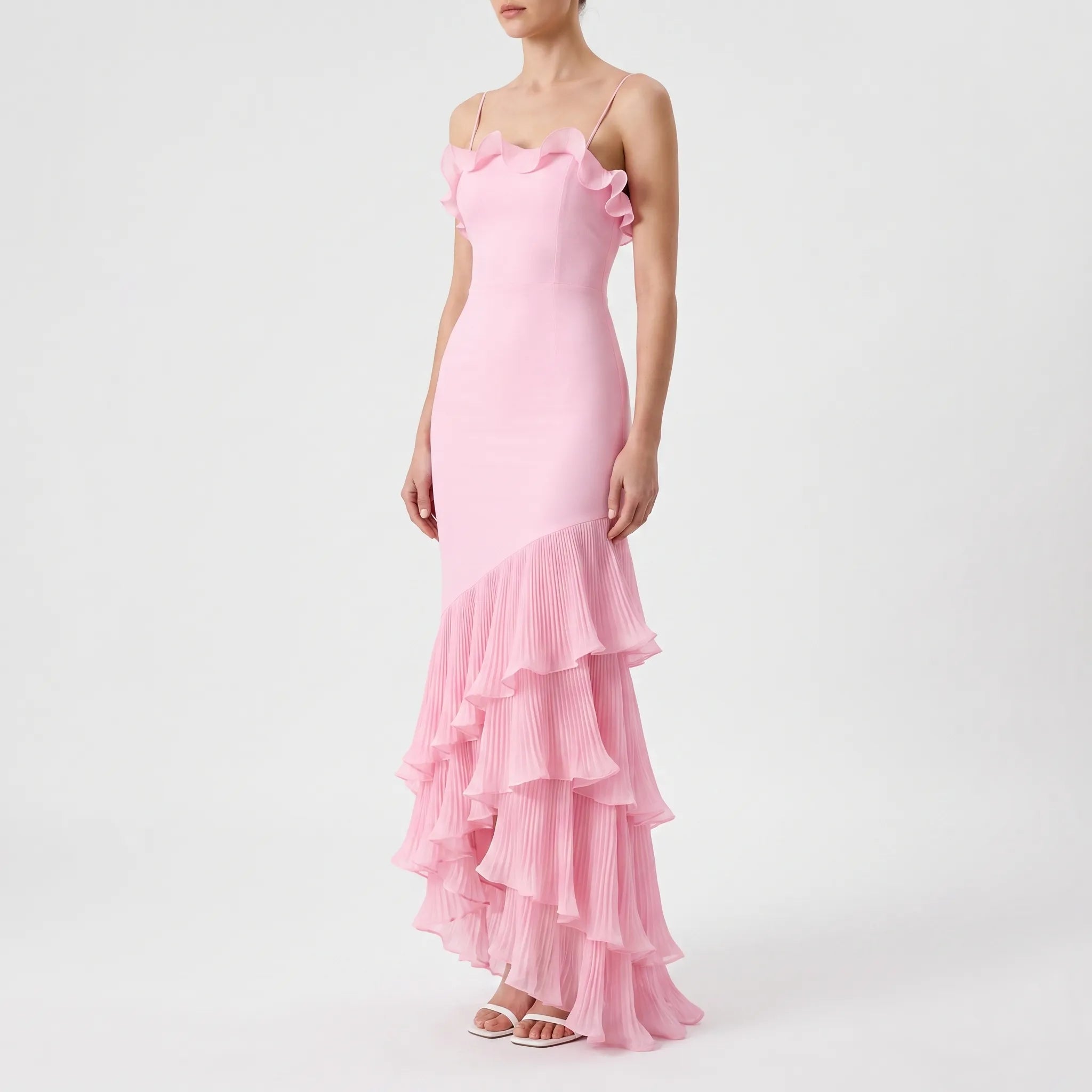 Ruffelle - Pink Bodycon Maxi Dress