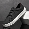 Men's Low-Top Lace-Up Trainers- Panelled Upper