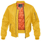 Men's Quilted Bomber Jacket - Zip-Front Winter Coat