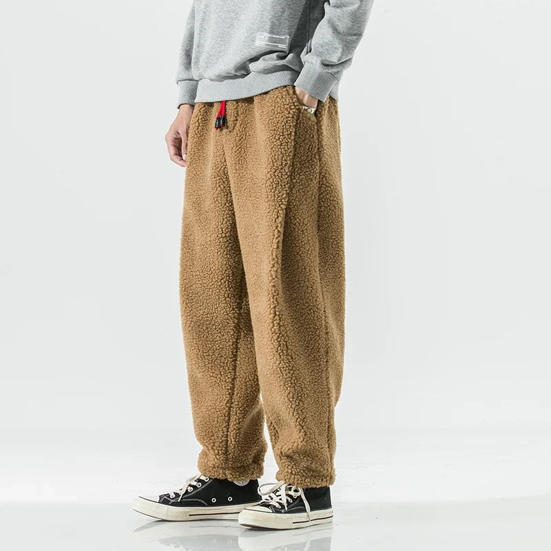 Men's Fleece Joggers- Drawstring Waist and Relaxed Leg