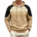 Men's Patchwork Jumper- Patterned Knit and Crew Neck