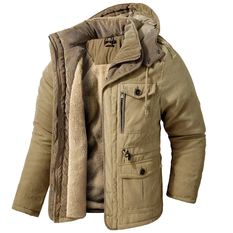 Men's Hooded Winter Parka - Insulated Long Coat