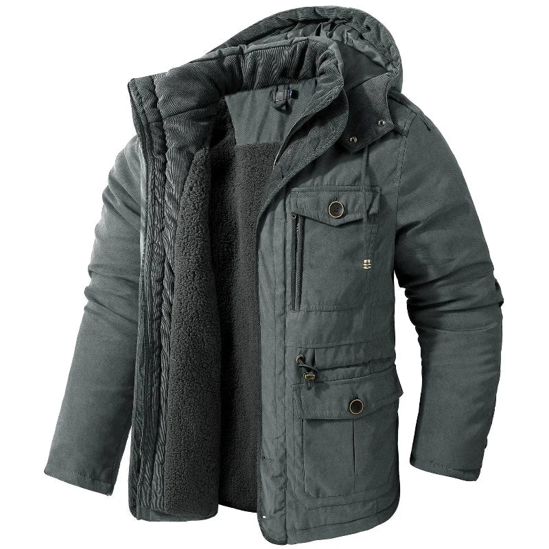 Men's Hooded Winter Parka - Insulated Long Coat