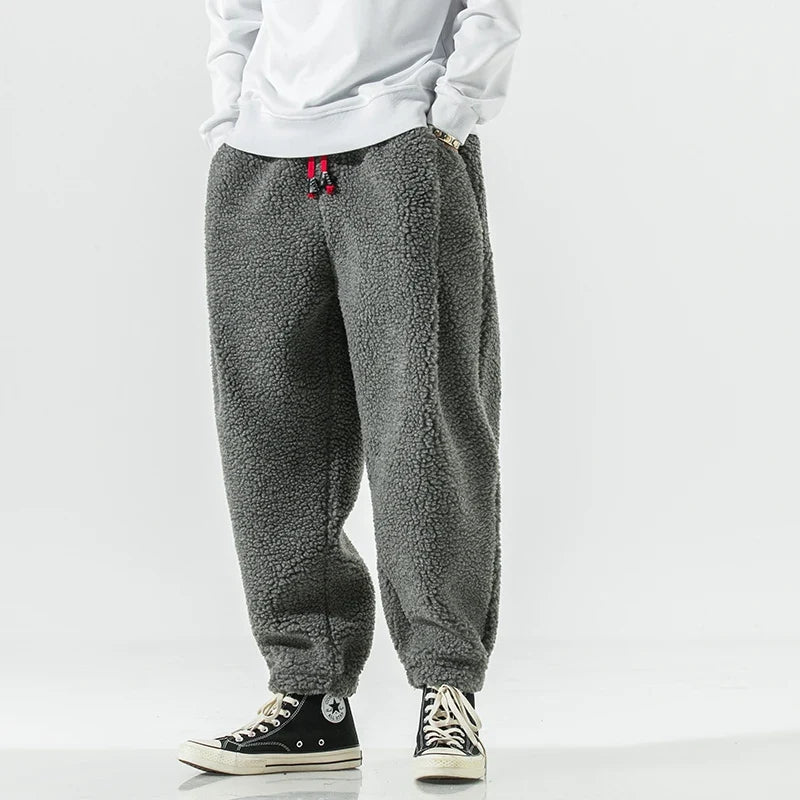 Men's Fleece Joggers- Drawstring Waist and Relaxed Leg