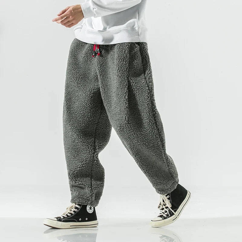Men's Fleece Joggers- Drawstring Waist and Relaxed Leg