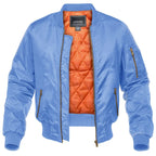 Men's Quilted Bomber Jacket - Zip-Front Winter Coat