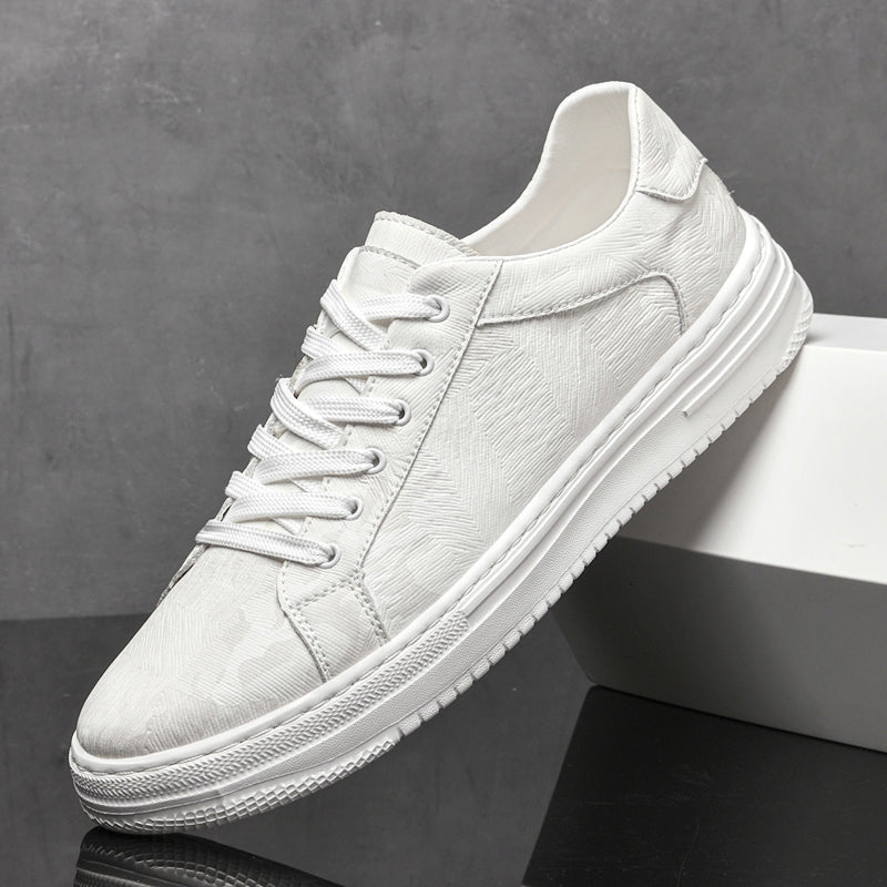 Men's Low-Top Lace-Up Trainers- Panelled Upper