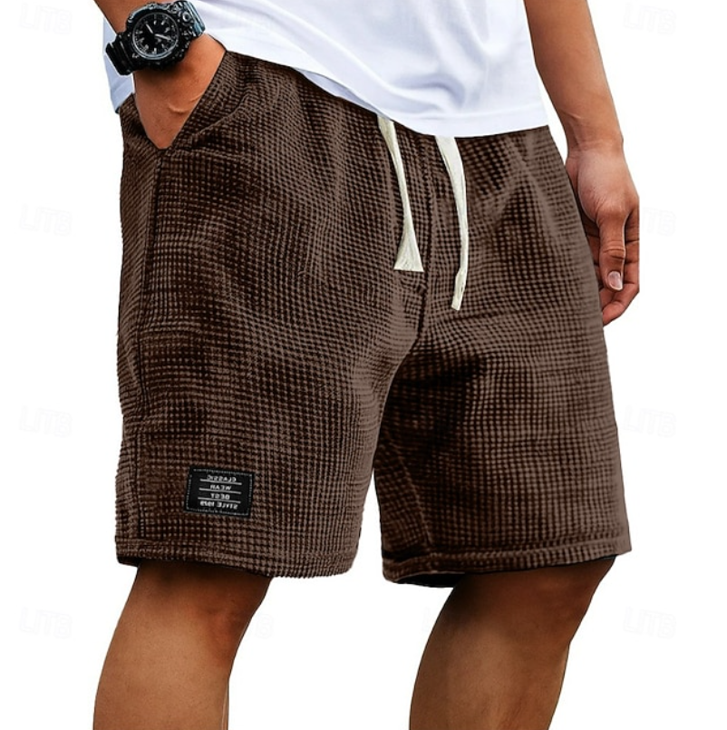 Steven | Waffle Drawstring Shorts