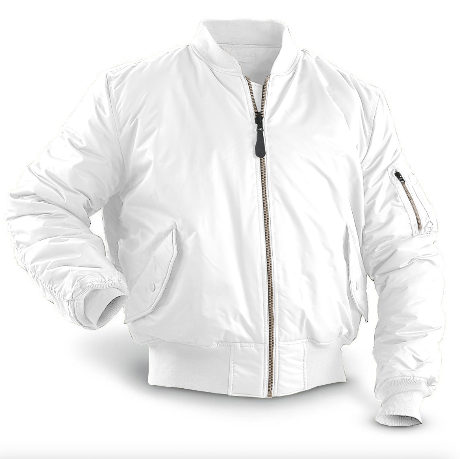 Men's Quilted Bomber Jacket - Zip-Front Winter Coat