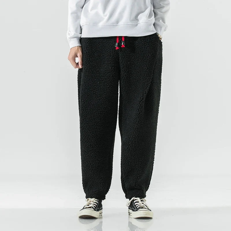 Men's Fleece Joggers- Drawstring Waist and Relaxed Leg