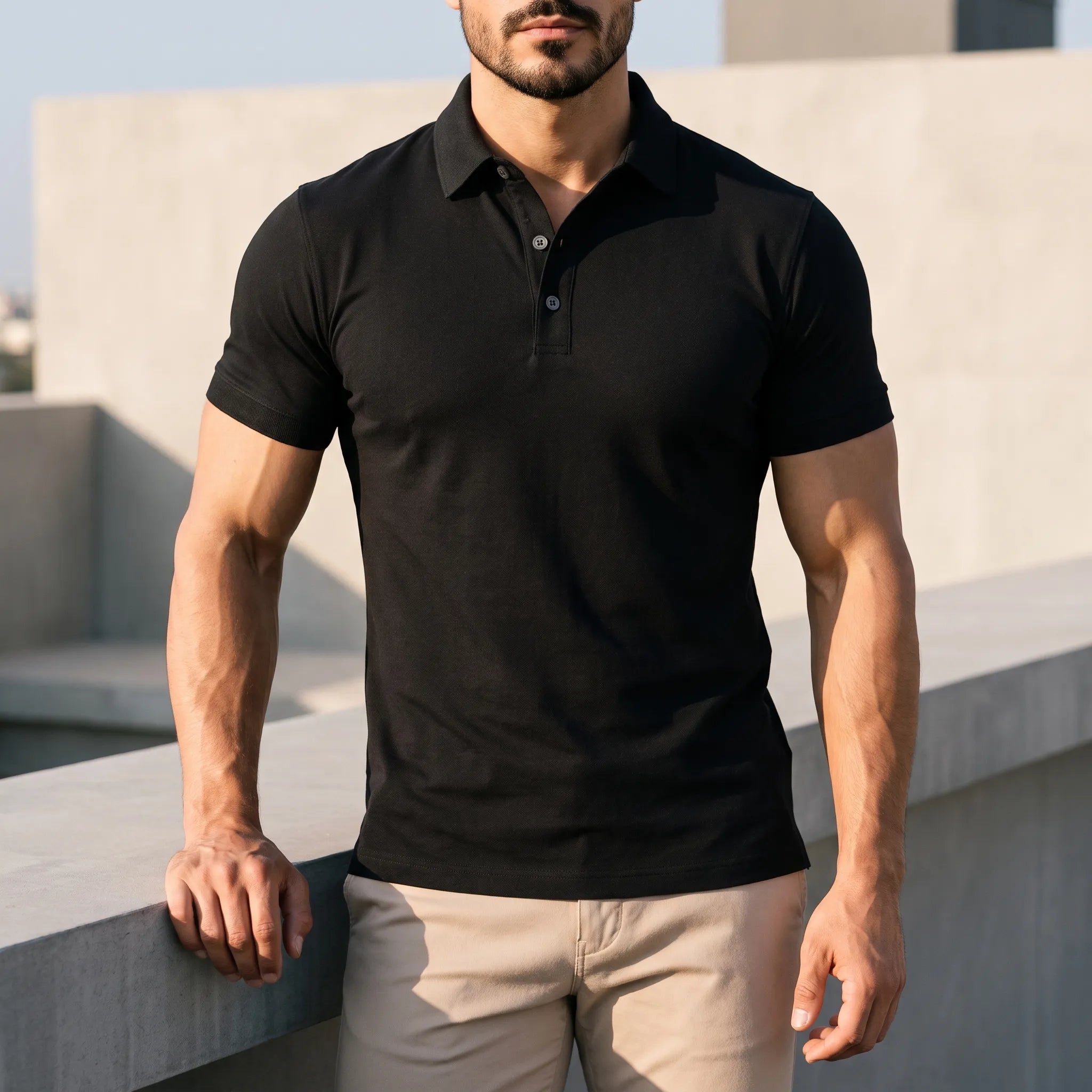 Torqux - Muscle Fit Short Sleeve Polo Shirt