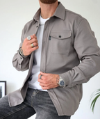 Men's Overshirt - Button-Front Utility Shirt