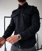 Men's Overshirt - Button-Front Utility Shirt