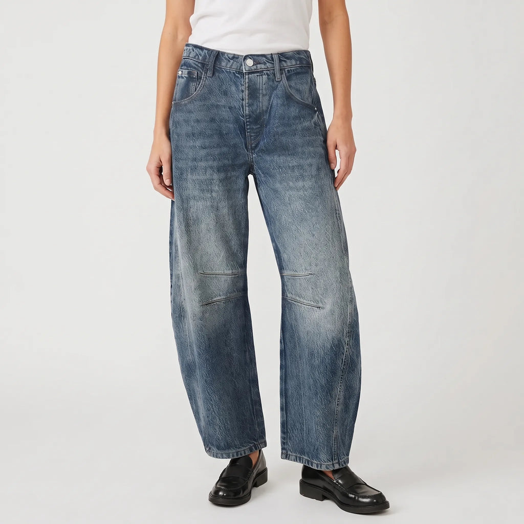 Women's Barrel Jeans- Curved Wide-Leg Shape