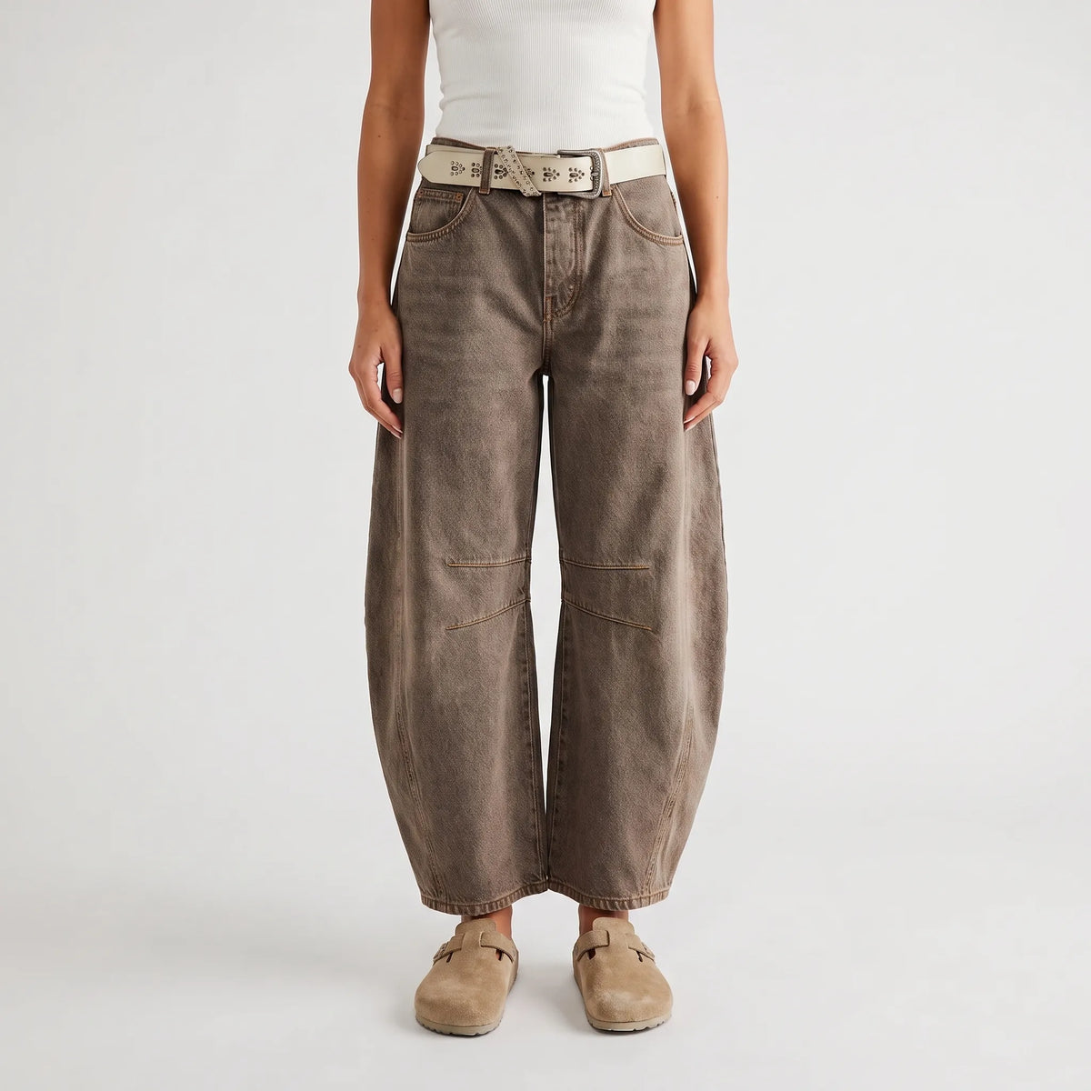 Women's Barrel Jeans- Curved Wide-Leg Shape