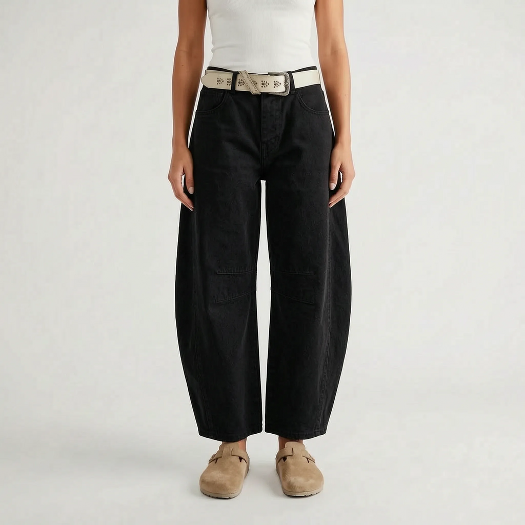 Women's Barrel Jeans- Curved Wide-Leg Shape