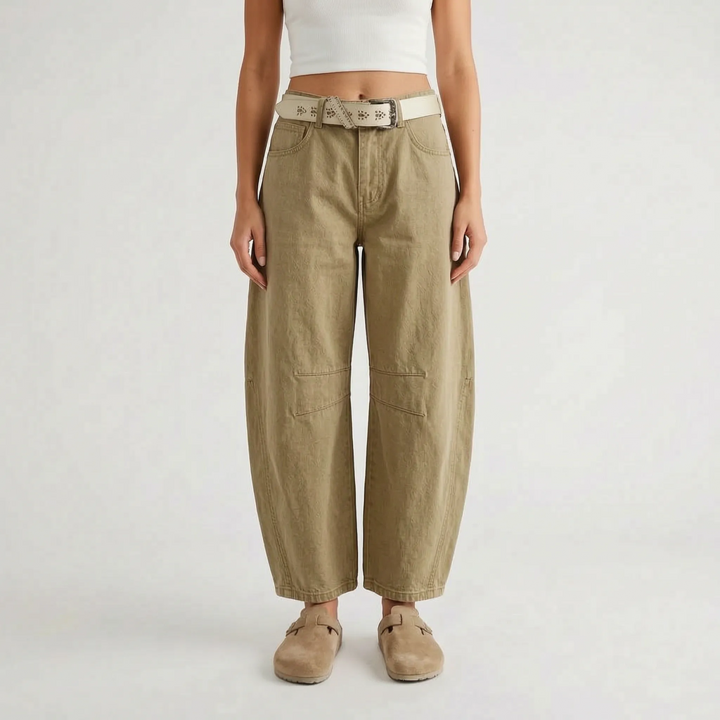 Women's Barrel Jeans- Curved Wide-Leg Shape
