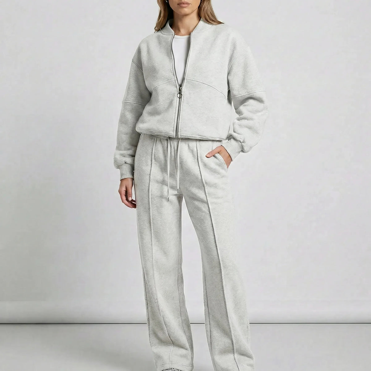 Women's Tracksuit Set- Zip Jacket and Matching Trousers